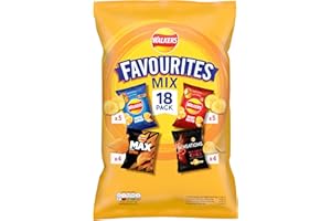 Walkers Favourites Mix Multipack Snacks Crisps 18 Pack