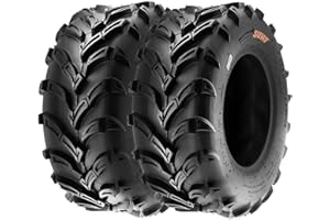 SunF A024 25x10-12 25x10x12 Quad ATV UTV Fango pneumatico A/T 6PR TL 70J E4 Mark, set di 2 pezzi