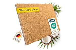 ‎KARAT KARAT Fußmatte für Außen und Innen, 60x90 cm Natur XXL-Höhe 24mm, extra Dicke Türmate aus Kokos, Schmutzfangmatte, Kokosmatte mit Rutschfester Rückseite für Haustür, Eingang