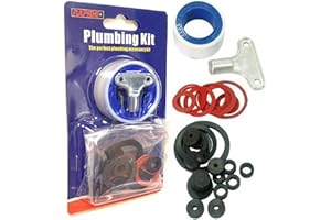ORBITRON 32 PC TAP LEAKS REPAIR KIT SINKS BATHS KITCHEN PIPE JOINTS SEALS KEY TAPE O RING..
