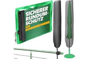 ‎4SMILE 4smile Sonnenschirm Schutzhülle - Schutzhülle für Schirm 2 m Ø / 2 m x 1,25 m - Polyester Sonnenschirmhülle wetterfest, strapazierfähige Schirmhülle, Abdeckung Sonnenschirm Standard, Anthrazit