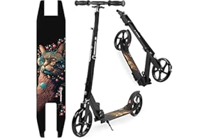 Hypermotion Trottinette Enfant 7 Ans et Adulte Pliable jusqu'à 100 kg - Trotinette pour Les Jeunes - Excellente Suspension, Plateforme Antidérapante, Guidon Réglable, Roues de 200 mm