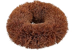 NATURAL ELEMENTS Kitchen Craft Reinigungsborsten aus Kokosfasern - 8.5 x 9 x 3 cm - Braun - Putzbürste nachhaltig - Schrubber ökologisch