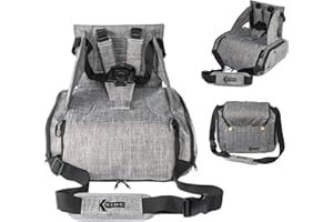 Trona portatil bebe 2 en 1 - Plegable, ligera, resistente al agua, material premium, gran capacidad XXL, incluye bolsa de regalo - Asiento seguro para comer - KSIBE