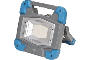 Brennenstuhl Projecteur de chantier LED BS 5000 MA rechargeable/Spot de chantier LED 6000lm (compatible avec batterie Bosch Professionnal 18V System, IP55, 2 modes d'éclairage, variateur de lumière)