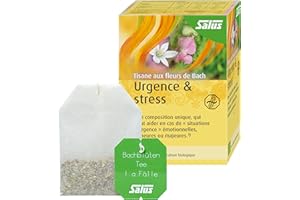 Salus Tisane Urgence & Stress aux Fleurs de Bach AB - À Base de Mélisse, de Lavande et d'Élixirs Floraux - Relaxation, Détente - 15 Sachets