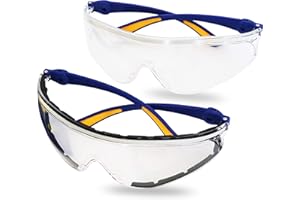 S&R Okulary ochronne i bezpieczne w pracy, majsterkowanie, rower. Przezroczyste soczewki z poliwęglanu. Odporne na zarysowania i promieniowanie UV - 2 sztuki