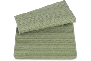 CASATESSILE Tappeto Cucina Melange Largo 53 cm. Passatoia Cucina Made in Italy, Antiscivolo, Lavabile - Verde, 200 cm.