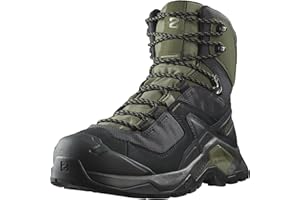 Salomon Quest Element Gore-Tex męskie buty trekkingowe, inspiracje sportowe, stabilność terenowa i niezbędne do aktywności na świeżym powietrzu, Black Deep Lichen Green Olive Night, 46 2/3 EU