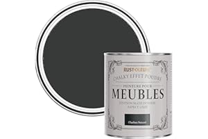 Rust-Oleum Peinture Noire pour Meubles Chalky, Mat Effet Poudré - Charbon Naturel 750ml