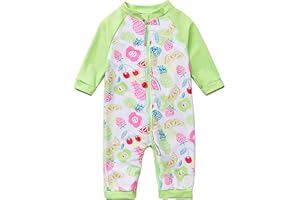BONVERANO Costumino Bagno Bambini UPF 50+ Protezione Solare Zip Intera