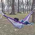 CRM TRADERS Handcrafted Nylon Rope Swing Hammock Garden Net Mesh Bed For Camping & Activities, Multicolor