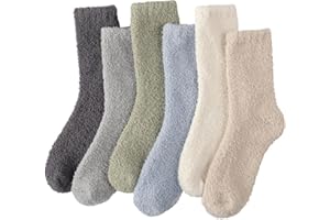 ILovDaisy Kuschelsocken Damen 5/6 Paare Warme Flauschige Socken, Weihnachtssocken, Dicke Wintersocken Haussocken, Kuschel Bettsocken Schlafsocken Thermosocken für Weihnachten als Geschenke