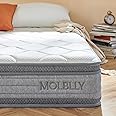 Molblly Double Mattress Hybrid Pocket Sprung Memory Foam Mattress with Durable & Skin-Friendly Double Mattress Bed in a Box,Comfort Foam Hybrid Mattress Double Bed Medium Firm 135x190x30cm