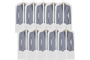 TATAVR Klare Kleidersäcke für hängende Kleidung, 40" Anzugtaschen für die Aufbewahrung im Kleiderschrank, staubdichte Anzugtaschen aus Kunststoff, Kleiderschutztaschen mit Reißverschluss für Mäntel