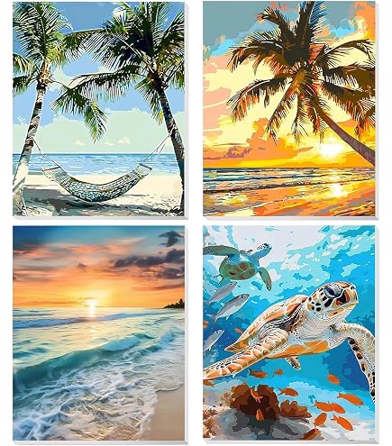 Wowdecor Malen Nach Zahlen Kit – Landschaftsbild „Sonnenuntergang“ Für Erwachsene & Kinder (40x50 Cm, Mit Rahmen)