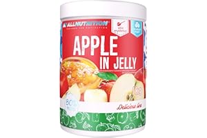 ‎ALLNUTRITION ALLNUTRITION Früchte in Gelee Zuckerfrei & Kalorienarm - Süßes Dessert mit großen Fruchtstückchen für leichteren Muskelaufbau - 1er Pack 1000 g Apfel