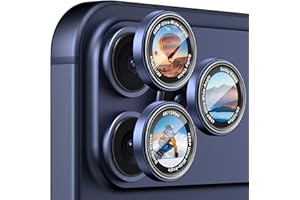 CACOE Kameraschutzhülle für iPhone 17 Pro Max/17 Pro/16 Pro Max/16 Pro/15 Pro Max/15 Pro/14 Pro Max/14 Pro, [Kratzfest] [Sturzsicher] [Stark haftend] (Blau)