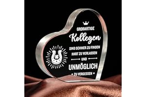 GLEEVARA Geschenk Kollegen, Abschiedsgeschenk Kollegen Jobwechsel, Geschenke für Kollegen Briefbeschwerer aus Acryl, Beste Kollegin Geschenk, Abschied Kollege Arbeitskollegin Freundschaftsgeschenke