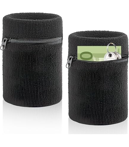 CHIC-2pc Mini Sac Poignet Zip Sport Pochette Portefeuille Petit