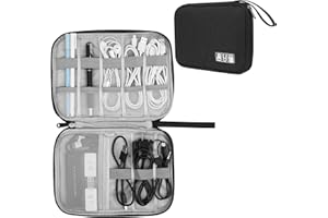 XINGXINRONG Sac Électronique Multifonctionnel Sac Câble Portable Étanche Pochette Rangement Accessoires Sacoche Organisateur Universelle pour Clé USB, Carte mémoire, Chargeur, Power Bank,1 Paquet