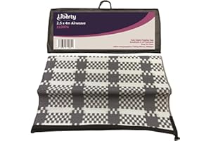 LIBERTY LEISURE UK Liberty Leisure Durable 100% Polypropylene Tube Weave Caravan Awning Carpet: Breathable, UV Resistant, Easy to Clean - Perfect for Outdoor Comfort (250cm x 400cm)