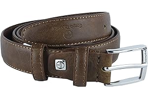 Sergio Tacchini Cintura Uomo Esterno PU Interno Pelle, Fibbia Nickel Free