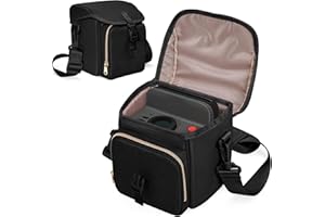 Prokva Sac Bandoulière pour Appareil Photo Compatible avec Polaroid Now 2e Génération I-Type, Now+ 2e Génération I-Type, Now, Now+, OneStep+, OneStep 2 VF, Sac à Bandoulière pour Appareil Photo, Noir