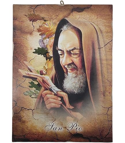Holyart Stampa Su Legno Con Immagine Di Padre Pio, Icona Religiosa Incorniciata, Articolo Sacro Per Devozione E Regalo - 3