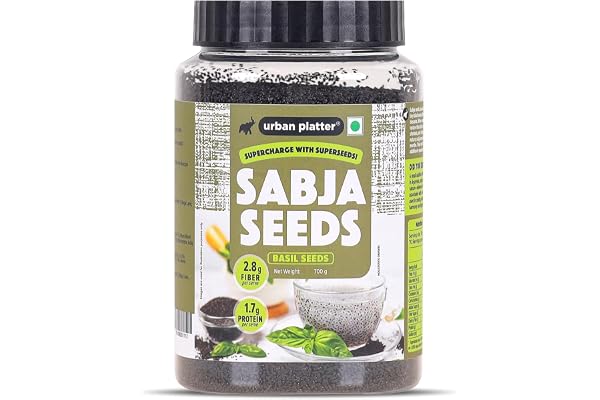 Urban Platter Sabja Seeds, 700g (Natural Body Coolant, Aids in Digestion, Ayurveda Superfood, Rich in Protein & Fiber)