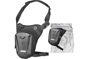 BANGDILS Riñonera para Motocicleta, riñonera para Motocicleta, riñonera para Senderismo de Motocicleta para Hombres y Mujeres, riñonera Resistente al Agua con Carcasa Dura de EVA