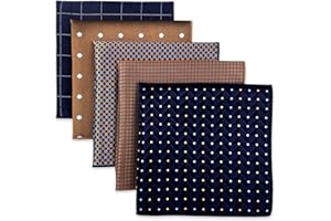 S&W SHLAX&WING Set di 5 fazzoletti da taschino quadrati da uomo assort