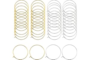HOCADRV Baven 200 Stück Weinglas Charm Rings Wire Hoops Ohrringreifen für DIY-Schmuck, Weinglas Markierungen (30 * 25mm)