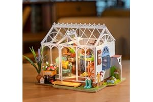 ROWOOD Dollhouse Kit Dreamy Garden House, Wooden DIY Miniature Room, 1:20 Scale Toy Model Building | Creative Craft Kits Gifts for Christmas