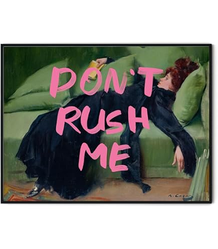 Beshdomp Vintage I Love Sleeping Posters zwart-wit krant canvas Beshdomp Vintage I Love Sleeping Posters zwart-wit krant canvas
