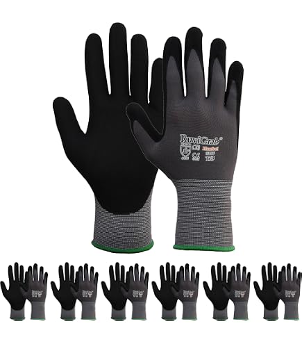 guanto nylon bianco/nitrile royal