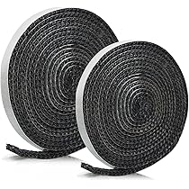 Self-Adhesive Stove Glass Seal: 2M Black Fiberglass Fire
