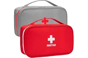 Zuzer Trousse de Secours,2PCS Trousse de Premier Secours Vide Sac de Médecine pour Le Camping Randonnée Secourisme à Ménage