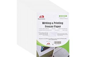 Nseamera Heavy Duty Freezer Paper Sheets for Quilting, Applique & Piecing - 8.5x11 Inches, 50 Sheets - Printable, Laser Cuttable Freezer Paper for Quilters