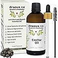 Drsous Ca Castor Oil Organic Cold Pressed Hexane Free 100 ml | Organic Castor Oil for Eyelashes, Eyebrows, Hair | Skin Moisturiser with Vitamin E | Made in Palestine