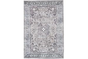 RugVista Gina Oriental, Dywan, Dywany nowoczesne, 230 x 160 cm, Prostokąt, Niski, Pokój dzienny, Sypialnia, Prać w pralce, oeko_tex_100, Szary/Beżowy