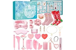 iZoeL Adviento Calendario Herramientas Mujeres Adolescentes 2025 Navidad Calendarios 24 Piezas Utiles Gadgets Adviento Calendario Herramientas Calendarios Regalo Sorpresa Para Ella (Rosa)
