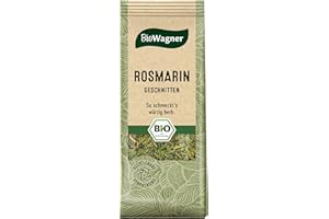 ‎BIOWAGNER BioWagner - Bio Rosmarin geschnitten | würziges Kräuteraroma für Pilze, Kartoffel- und Fleischgerichte | naturbelassene Bio-Zutaten | recyclebare Verpackung | 30 g