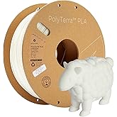 Polymaker PolyTerra Mat PLA Filament 1.75mm Pamuk Beyaz - 3D Yazıcılar i&ccedil;in 1kg Karton Makara