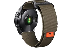 NotoCity Nylonowy pasek do zegarka kompatybilny z zegarkiem Garmin Fenix 6 pro, 22 mm Quickfit do zegarka Garmin Fenix 7/5/5 Plus, Forerunner 935, 945, 955, 745, z wymiennym, tkanym paskiem sportowym