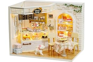 Cuteroom Kit in Miniatura Fatto a Mano da CASA Delle Bambole in Legno Fai-da-Te- Modello di Ragazza per Ragazze e Tutti i mobili