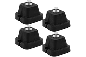 VZXZXE 4 unidades de base de amortiguación de goma para unidad exterior de aire acondicionado y bomba de calor, patas antideslizantes antivibraciones, amortiguadores de vibraciones y vibraciones