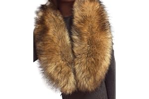 SONNENA Cuello Bufanda Mujer Piel Sintética Bufanda Mujer Invierno Cálido Bufanda Clásica Cuello de Piel Bufanda Bufanda Estola Abrigo Bufanda Esponjosa Bufanda Larga Bufanda Mullida Cuello de Pelo Bufanda