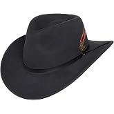 Silver Canyon Boot and Clothing Company Outback Wool Cowboy Hat Montana Crushable West Felt for Men