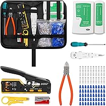 RJ45 Crimpzange Set - Komplettset Für Netzwerkkabel Cat5/6/7